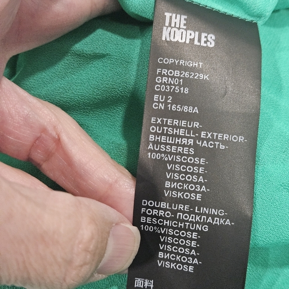 The Kooples Vibrant Green Floral Midi Dress - Picture 12 of 14